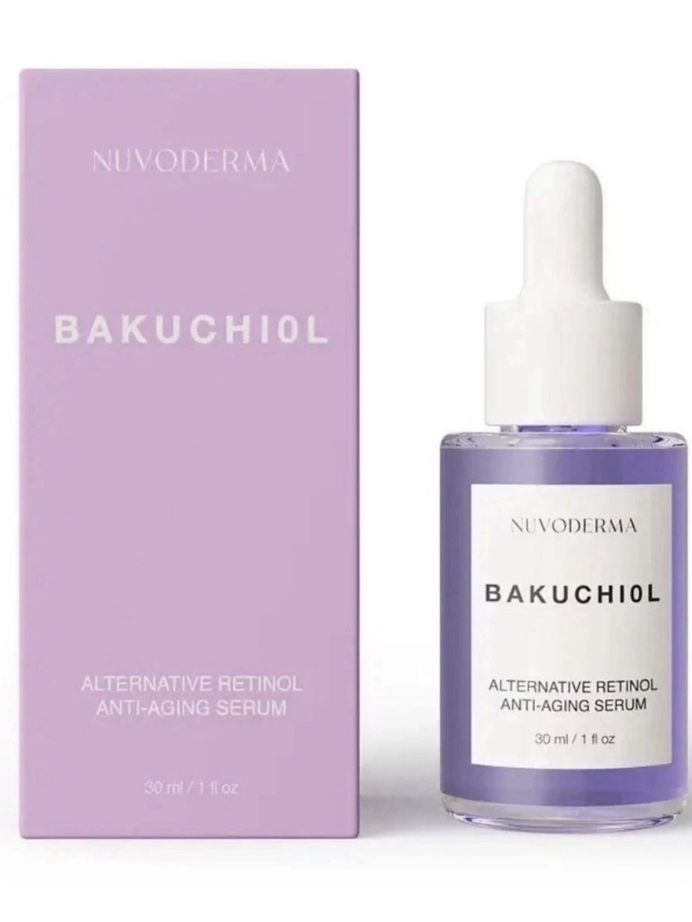 NuvoDerma Bakuchiol Alternative Retinol Anti-Aging Facial Serum 1 oz